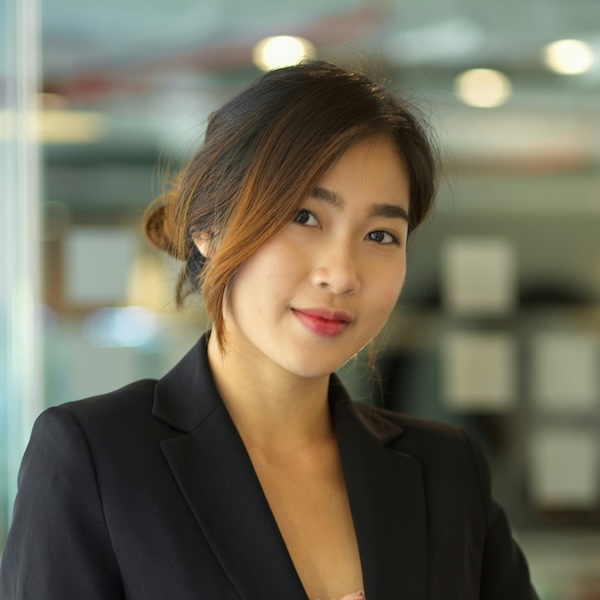 confident woman at work